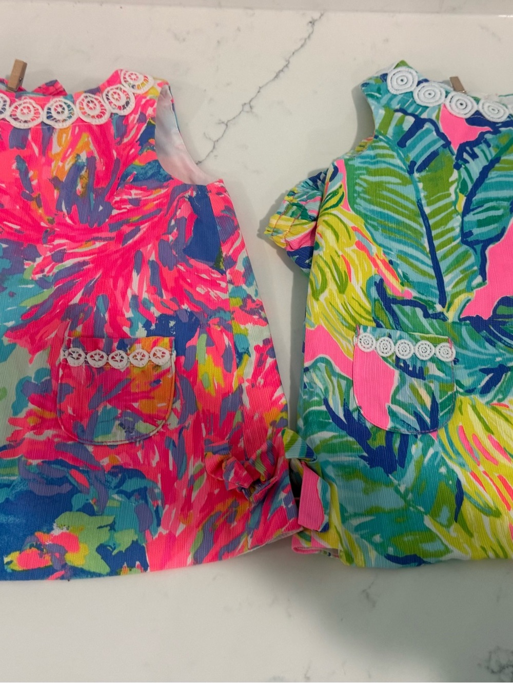 Lilly Pulitzer Set of 2 dresses with bloomers 12-18 months  EUC